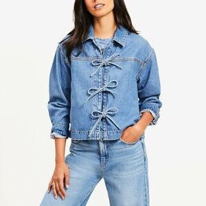 Denim Bow Top